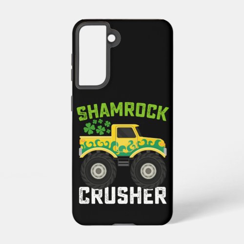 Shamrock Crusher Monster Truck St Patricks Day Samsung Galaxy S21 Case