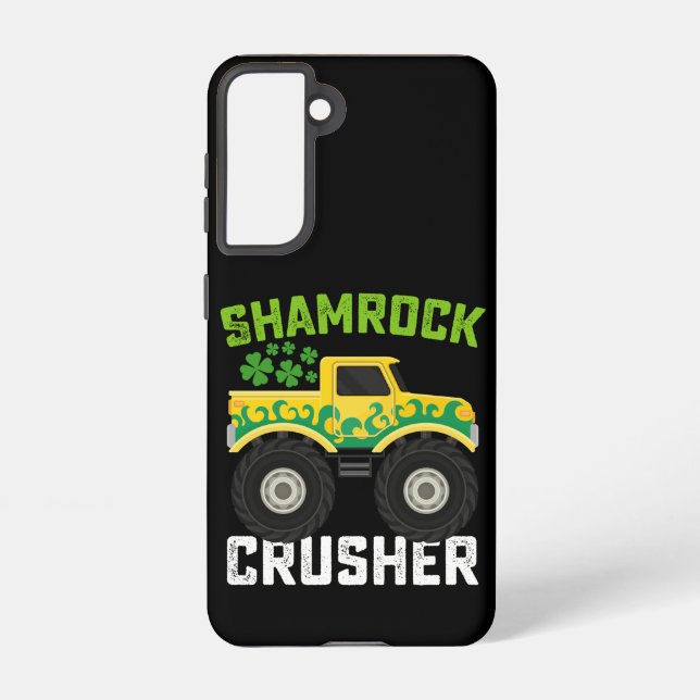 Shamrock Crusher Monster Truck St Patrick's Day Samsung Galaxy Case (Back)