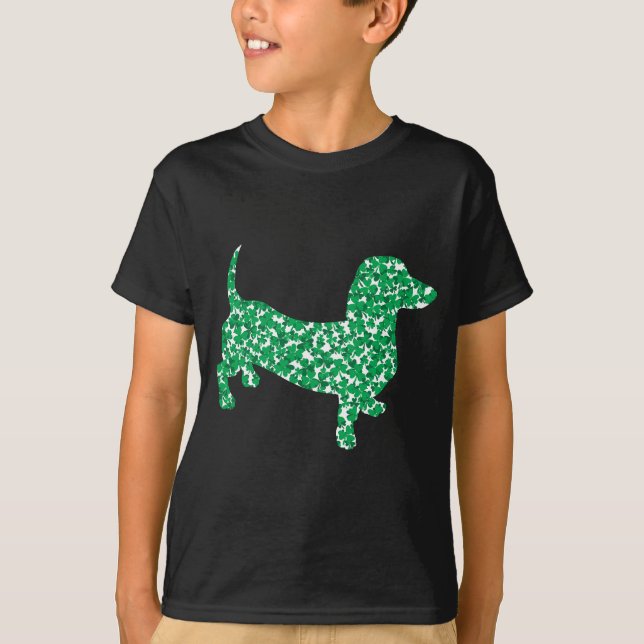 Shamrock Dachshund T-Shirt (Front)