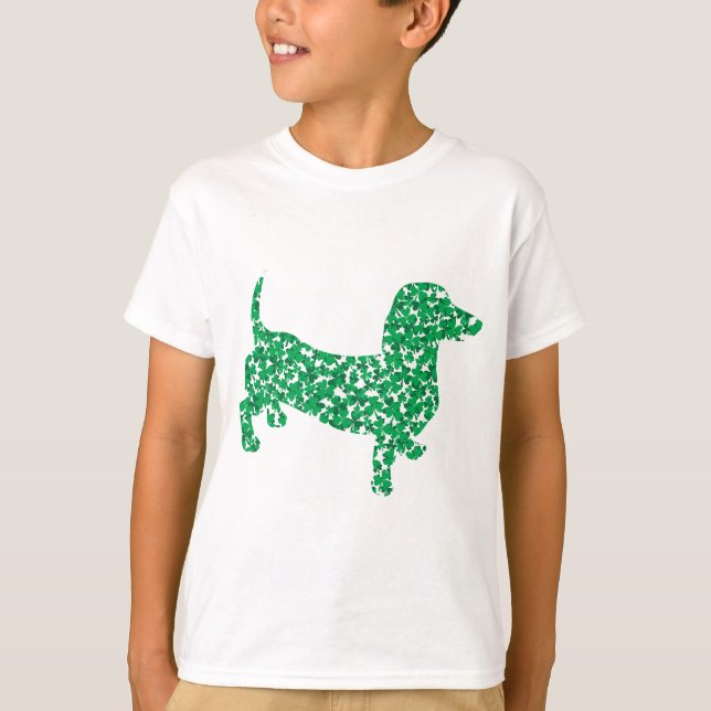 Shamrock Dachshunds T-Shirt (Front)