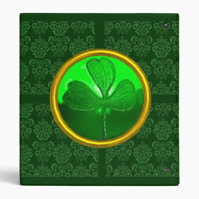 SHAMROCK DAMASK / SAINT PATRICK'S CELTIC HEART BINDER (Back)
