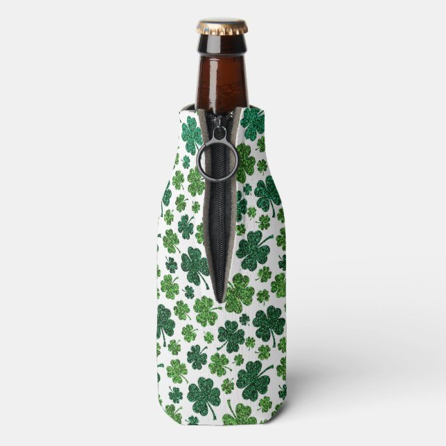 Shamrock Delight Pattern Bottle Cooler (Bottle Back)
