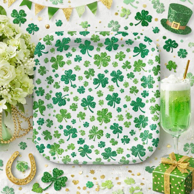 Shamrock Delight Pattern Paper Plates (Creator Uploaded)