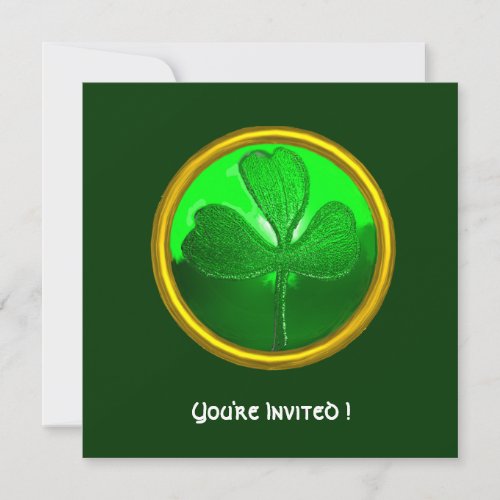 Shamrock detail from SAINT PATRICKS CELTIC HEART Invitation