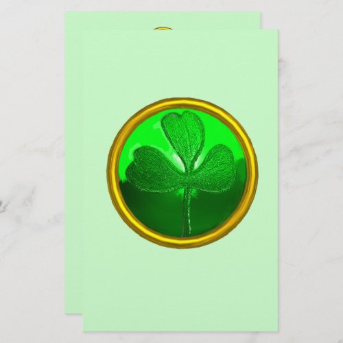 Shamrock detail from SAINT PATRICKS CELTIC HEART  Stationery