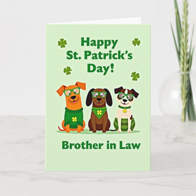Shamrock Dog Pattern Card (Front)