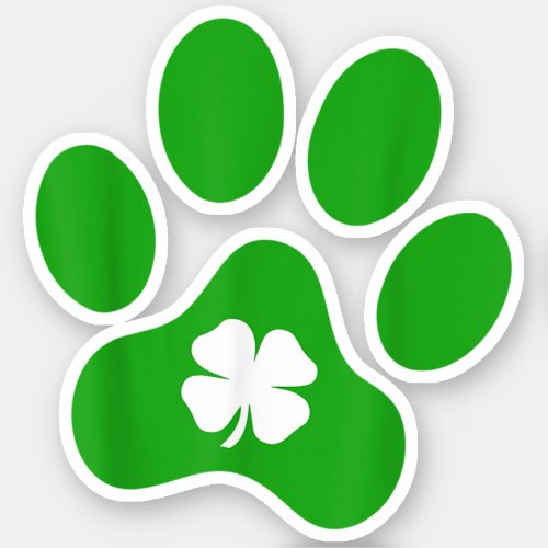 Shamrock Dog St Patricks Day Sticker