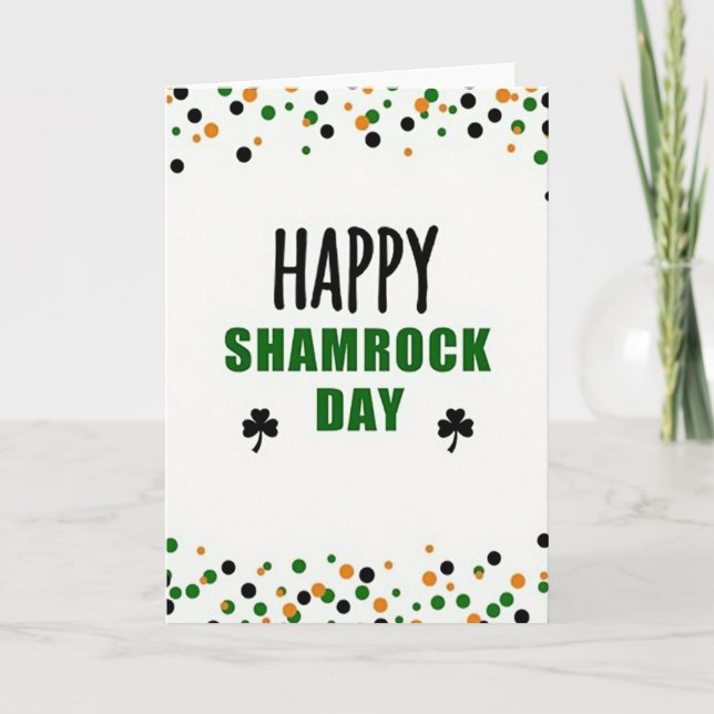 Shamrock Dot Pattern Card (Front)