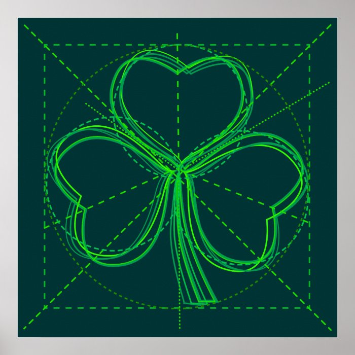 Shamrock Drawing Print