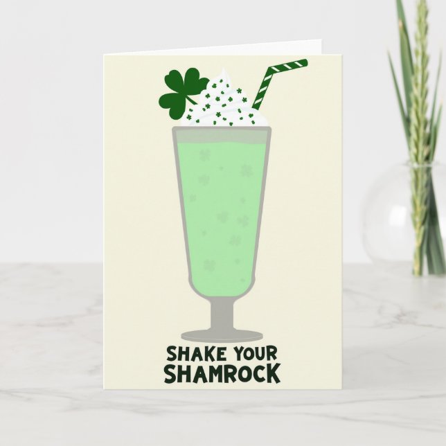 Shamrock Drink Celebration Card (Front)