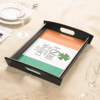 Shamrock Eat Drink and Be Irish Flag