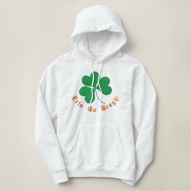 Shamrock Embroidered Hoodie Template (Design Front)
