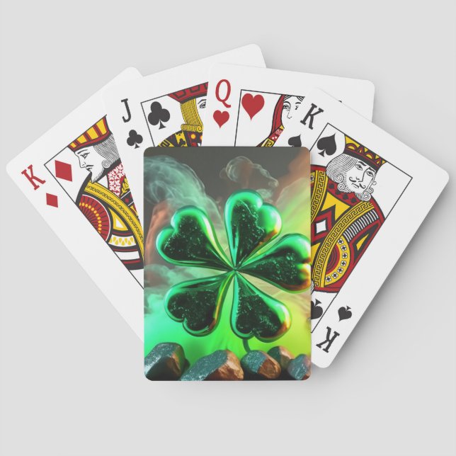 Shamrock Explosion Poker Cards (Back)