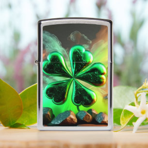 Shamrock Explosion Zippo Lighter