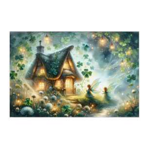 Shamrock Fairy Cottage Glow Acrylic Print