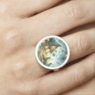 Shamrock Fairy Cottage Glow Ring