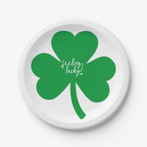 Shamrock Feeling Lucky Paper Plates