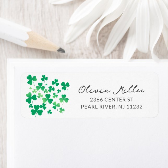 Shamrock Field Bridal Shower Label (Insitu)