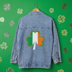Shamrock Flag of Ireland Denim Jacket