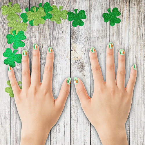 Shamrock Flag of Ireland  Minx Nail Art