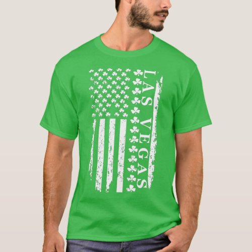 Shamrock  Flag St Patricks Day Las Vegas T_Shirt