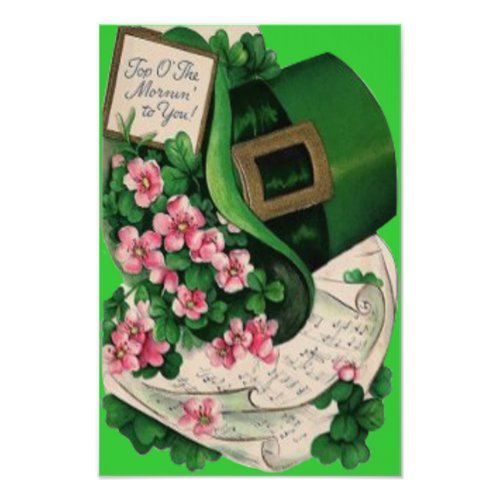 Shamrock Flower Leprechaun Hat Sheet Music Photo Print