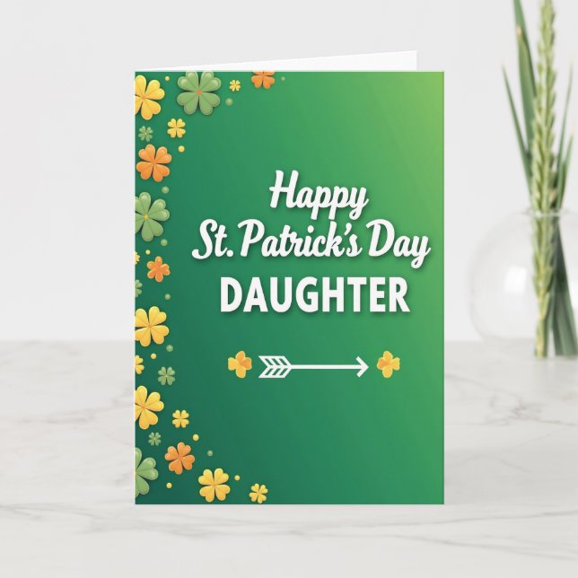 Shamrock Flowers Daughter Card (Front)