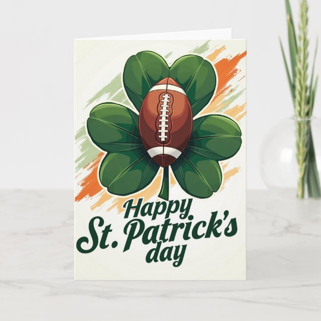 Shamrock Football Happy Day Card (Front)