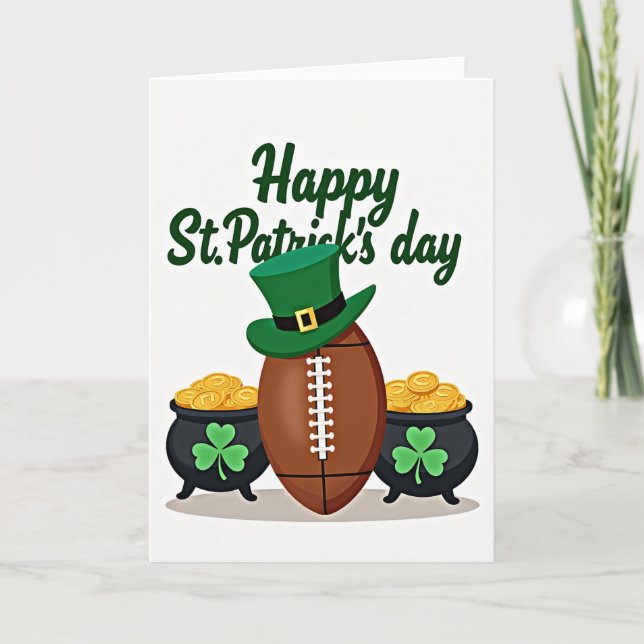 Shamrock Football Scene Card (Front)