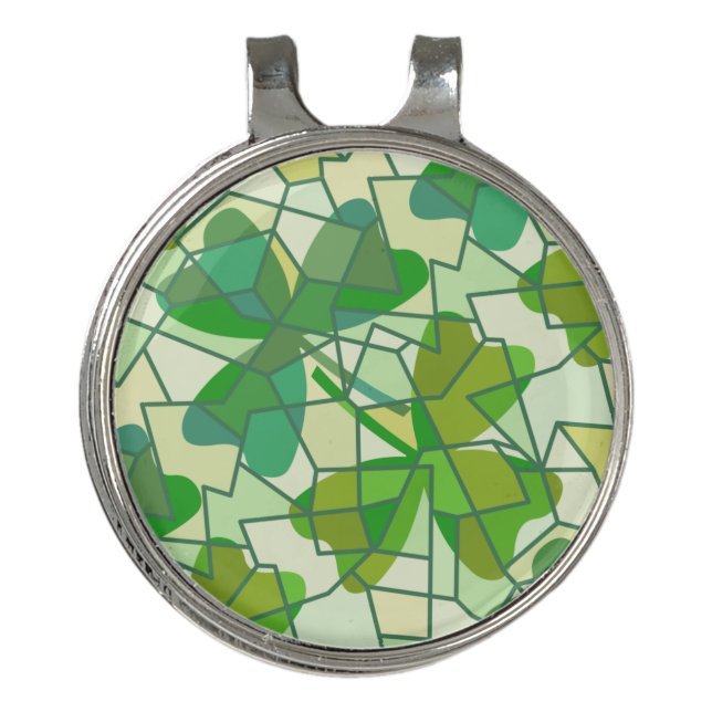 Shamrock Fragments Golf Hat Clip (Front)