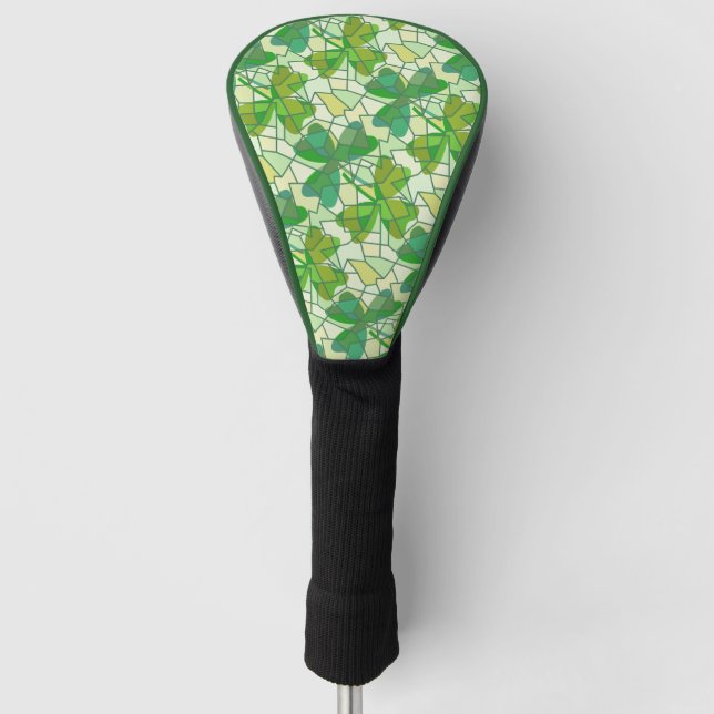 Shamrock Fragments Golf Head Cover (Front)