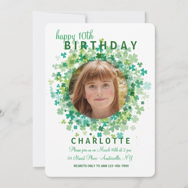 Shamrock Frame Invitation (Front)