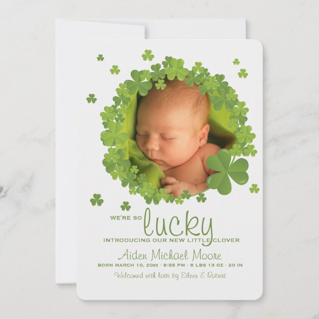Shamrock Frame Invitation (Front)