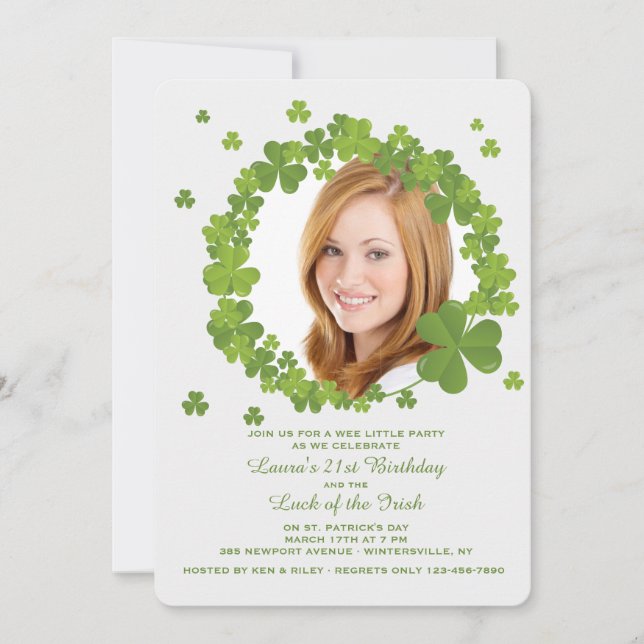 Shamrock Frame Invitation (Front)