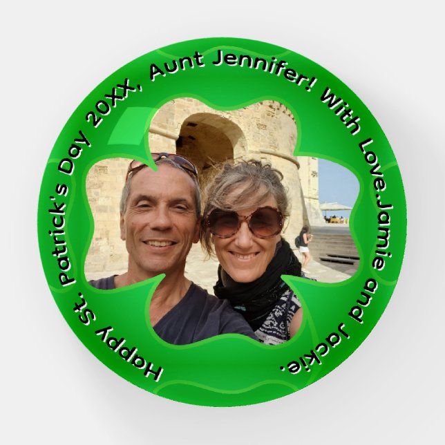 Shamrock Frame + Photo Paperweight (Front)