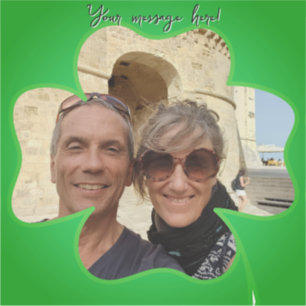 Shamrock Frame + Photo & Text Sticker
