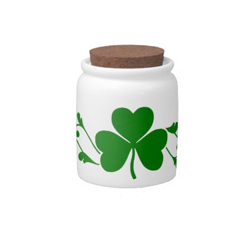 Shamrock Garland Candy Jar