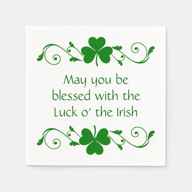 Shamrock Garland Napkins (Front)
