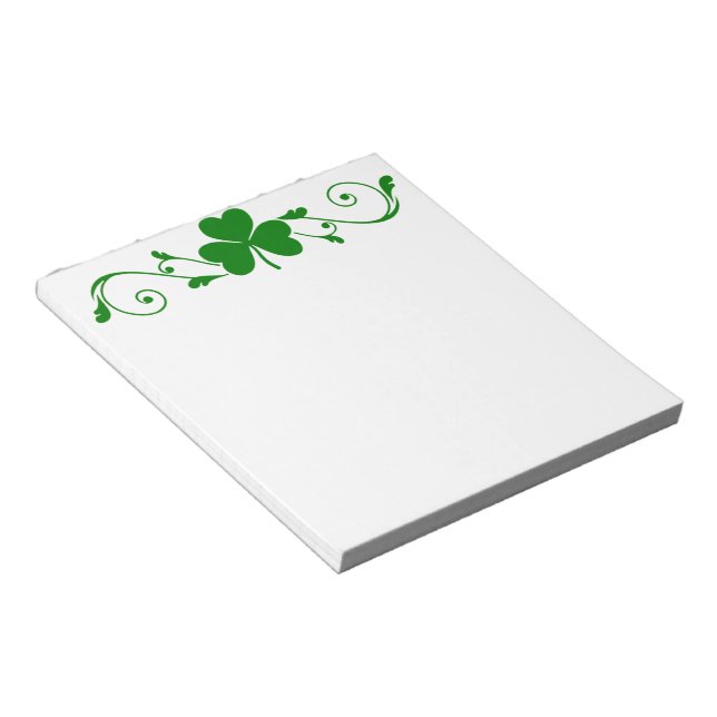 Shamrock Garland Notepad (Angled)