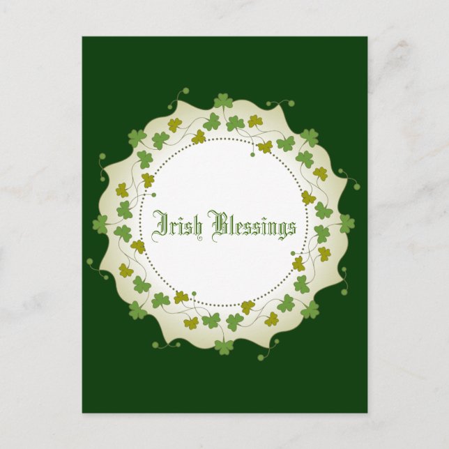 Shamrock Garland Postcard (Front)