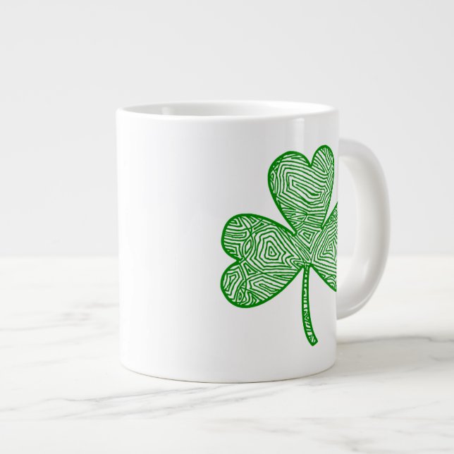 Shamrock Giant Coffee Mug (Front Right)