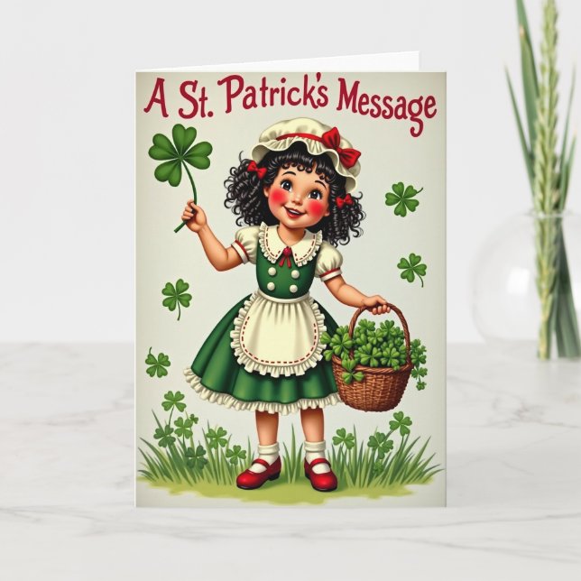 Shamrock Girl Pattern Card (Front)