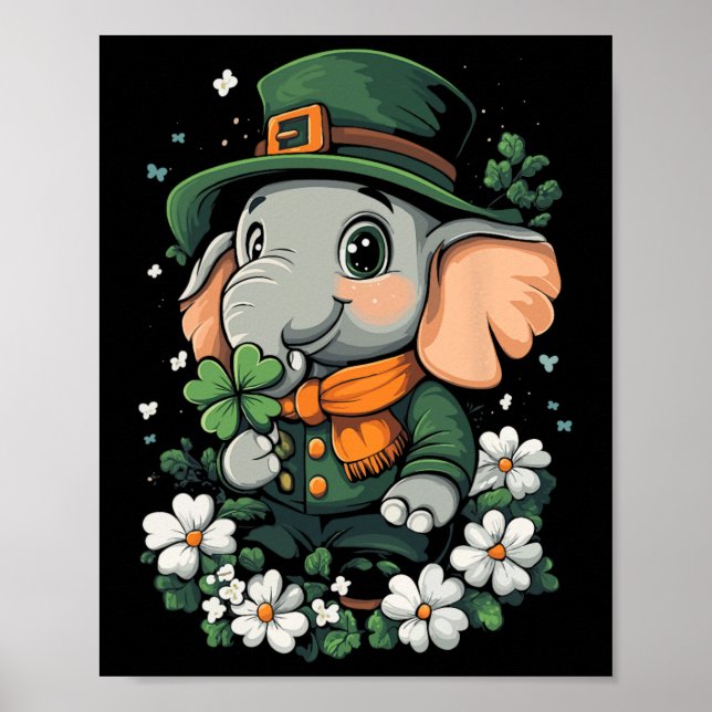 Shamrock Girls Boys Kids Leprechaun St Patricks Da Poster (Front)