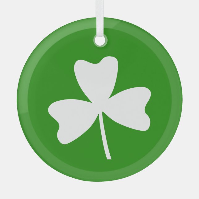 Shamrock Glass Ornament (Front)