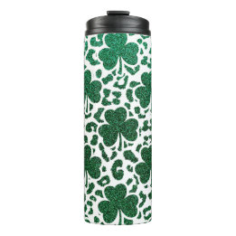 Shamrock Glitter Thermal Tumbler