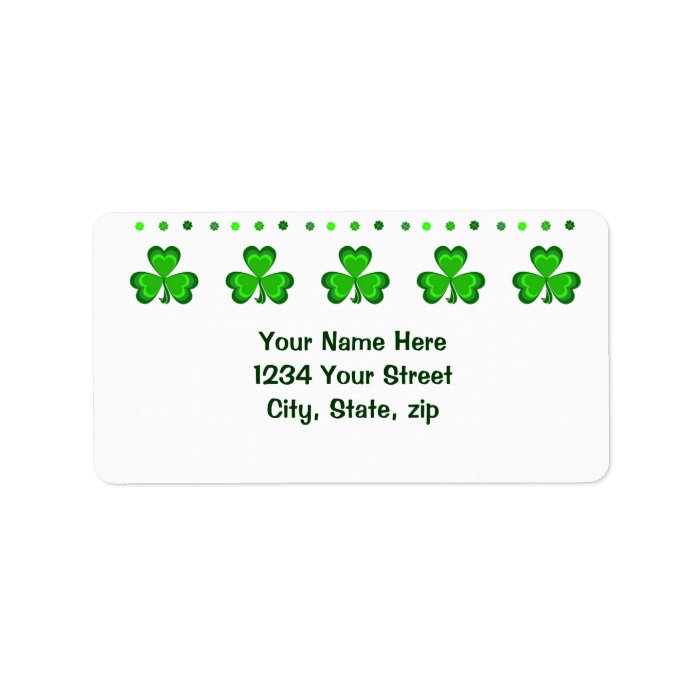 Shamrock Glory Personalized Address Labels