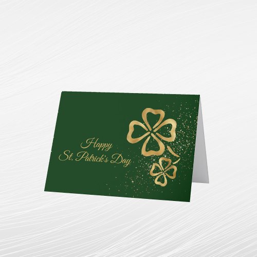 Shamrock Gold St Patricks Day Holiday Card