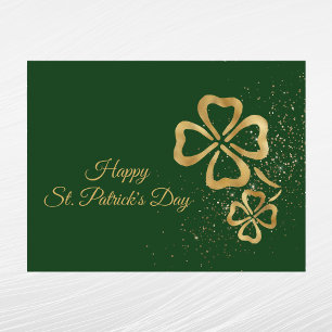 Shamrock Gold St Patricks Day Holiday Postcard