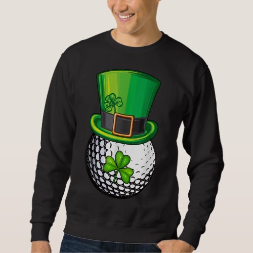 Shamrock Golf St Patricks Day Boy Men Ball Leprech Sweatshirt