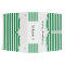 Shamrock Green and White Stripes